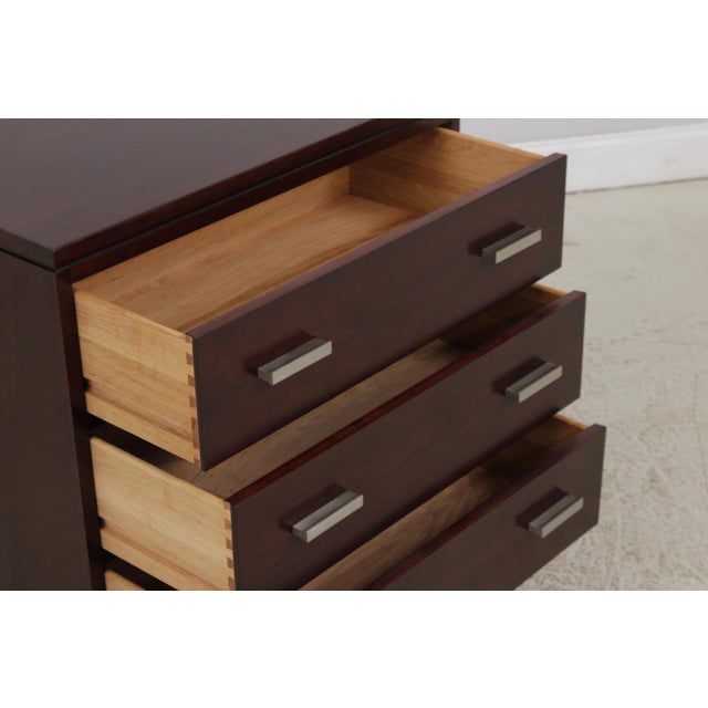 Wood Stickley Metropolitan Cherry 3 Drawer Dresser Bachelor Chest For Sale - Image 7 of 16