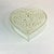 1980s Vintage Boho Chic Italian Tole Valentine Heart Hinged Box in Antique White For Sale - Image 5 of 8