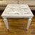 Glam Hollywood Regency - Style Painted White End Table With White Marble Top & Fluted Legs For Sale - Image 4 of 12