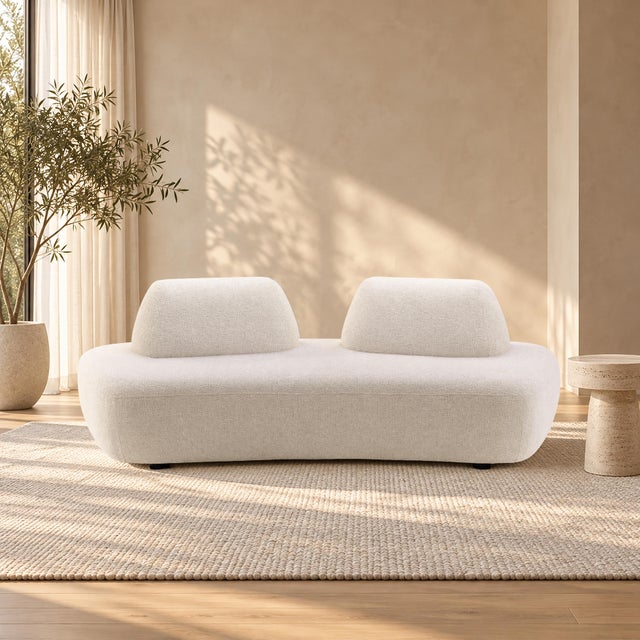 Zerani Curved Sofa With Movable Backrests For Sale - Image 10 of 10