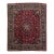 Vintage Mashad Persian Wool Rug in Red With Rossette Motif For Sale