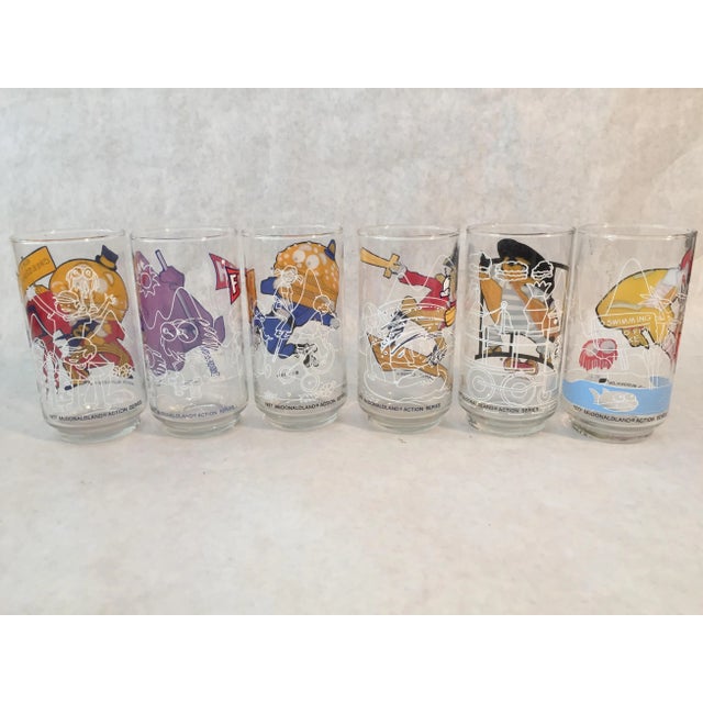 1970s Vintage Action Series McDonald Glasses Set of 6 For Sale - Image 5 of 5