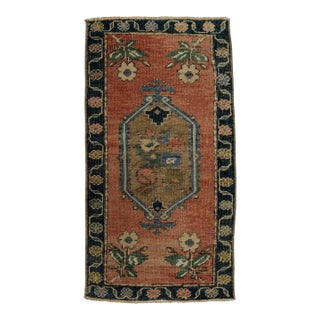 Turkish Mini Rug Oriental Hand Knotted Vintage Rug 1'6" x 2'10" #21226 For Sale