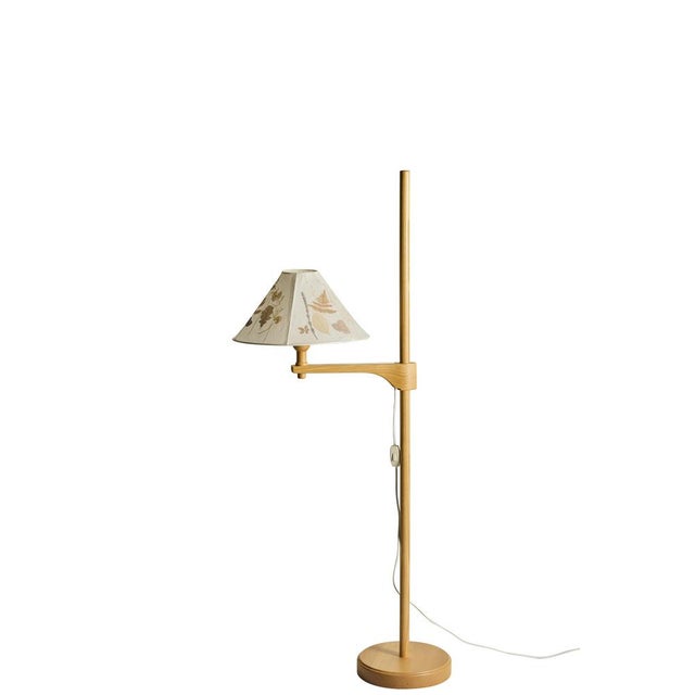 Mid-Century Staken Adjustable Floor Lamp by Carl Malmsten, Sweden, 1940s For Sale - Image 4 of 9