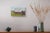 While They Work by Stephanie Hartshorn | Oil on Wood Panel Rustic barn with farm equipment and greenery For Sale - Image 4 of 4