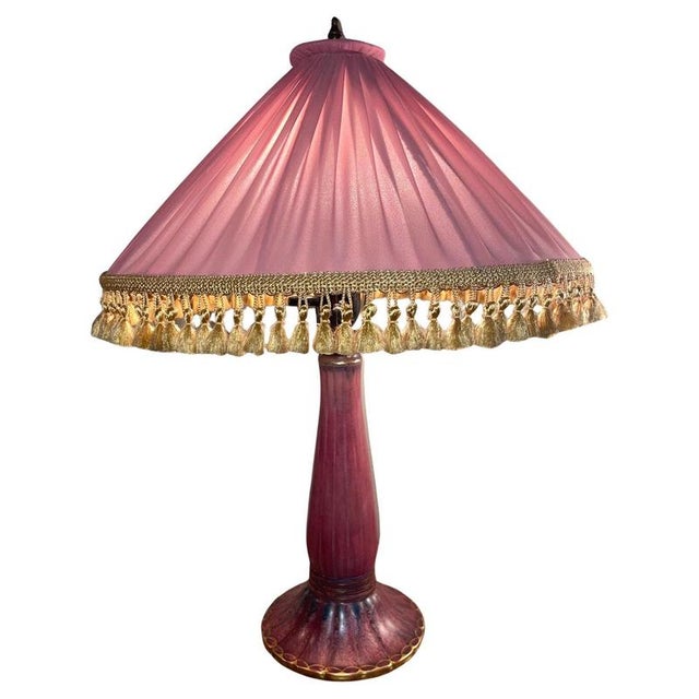 Ceramic Art Deco Swedish Ceramic Table Lamp by Josef Ekberg for Gustavsberg, 1928 For Sale - Image 7 of 7