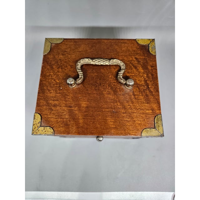 Vintage Catalina Wood Cork Coaster Set 8 Drawer Coasters in Chest