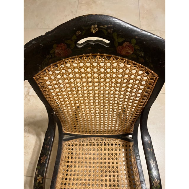 Hand Painted Victorian Child's Rocking Chair - Circa 1875 For Sale - Image 12 of 12