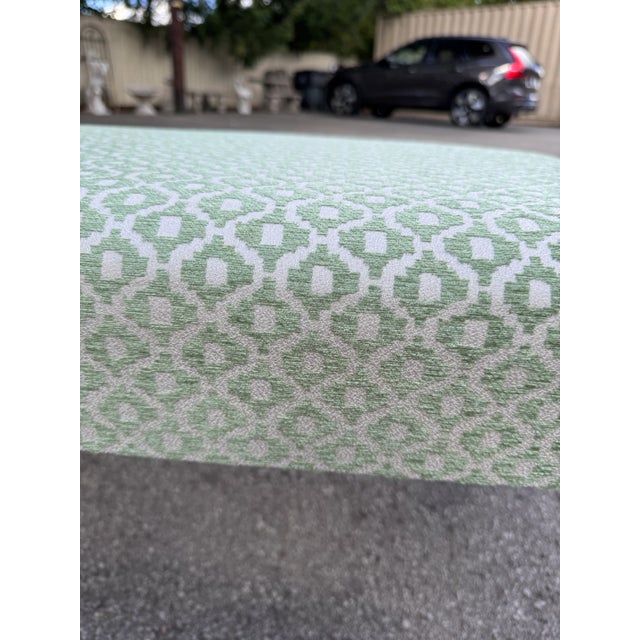 This is a beautiful antique English bench! Newly reupholstered, this bench is in stunning condition. The legs are sturdy...