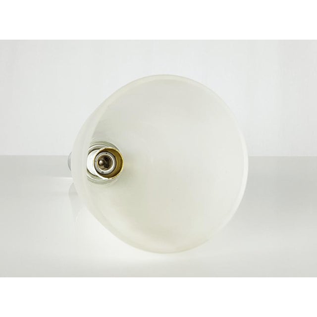 1950s Mid-Century Modern Frosted Glass and Chrome-Plated Metal Sconces by Pietro Chiesa for Fontana Arte, Set of 2 For Sale - Image 5 of 16