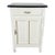 Antique Early 1900s White Painted Small Cabinet With Enamel Metal Top For Sale