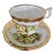 Royal Arden Tea Cup and Saucer Set With Floral and Heavy Gold Band Footed Teacup and Saucer Set For Sale