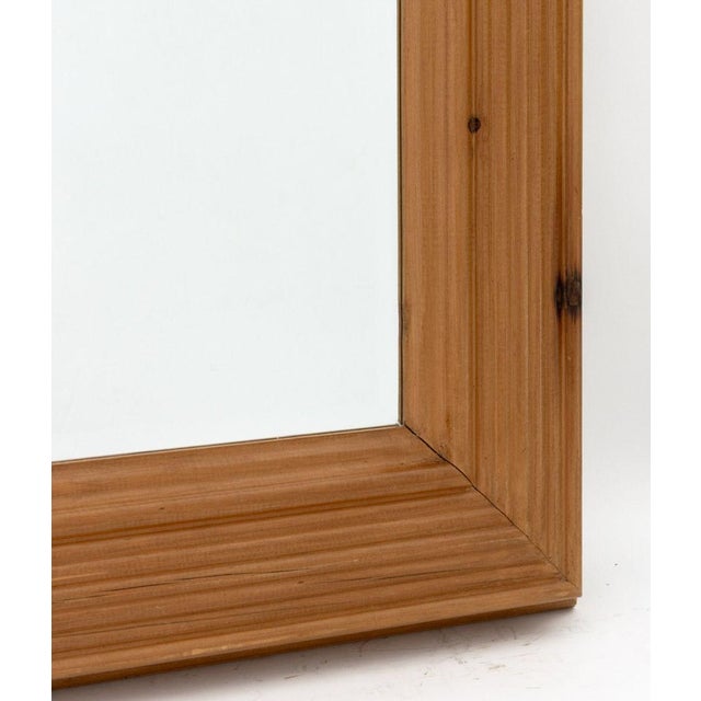Late 20th Century Contemporary Molded Pine Framed Beveled Mirror For Sale - Image 5 of 6