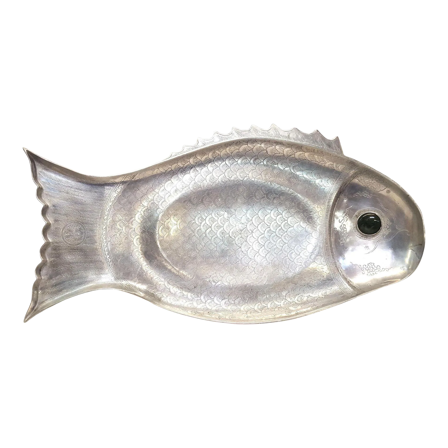 Vintage Arthur Court Aluminum Fish Serving Platter Circa 1975