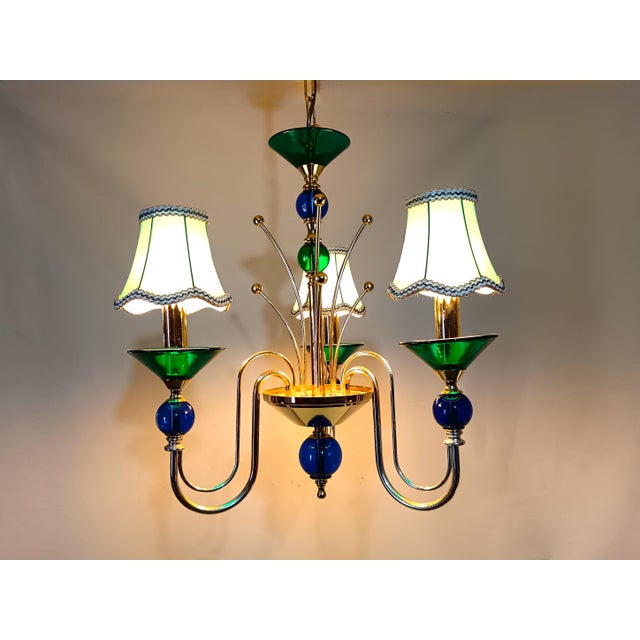 Vintage Hollywood Regency Chandelier in Murano Glass from Seguso, 1980s For Sale - Image 14 of 16