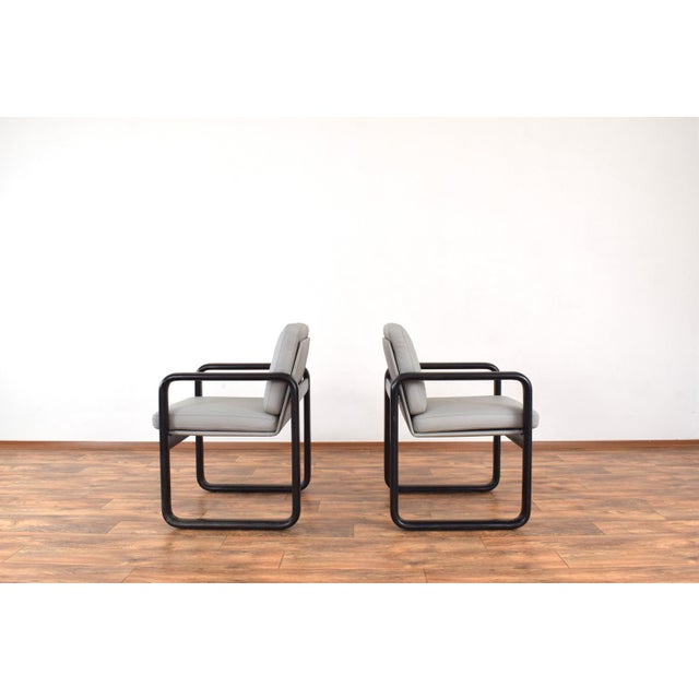 Mid-Century Modern Mid-Century Leather Armchairs by Burkhard Vogtherr for Rosenthal, 1970s, Set of 2 For Sale - Image 3 of 18