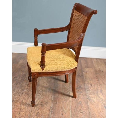 Gold Regency Armchairs with Bergere Backs, 1930s, Set of 2 For Sale - Image 8 of 11