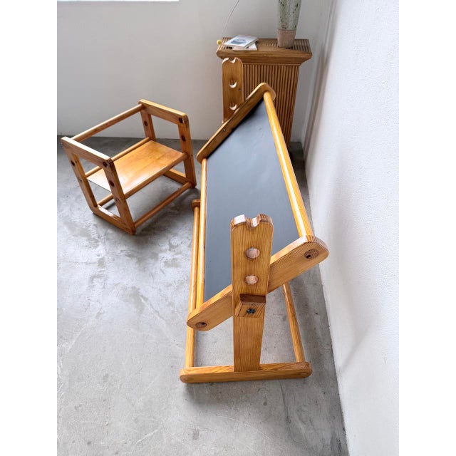 Bauhaus Pine Childrens Desk and Chair, 1960s, Set of 2 For Sale - Image 15 of 18