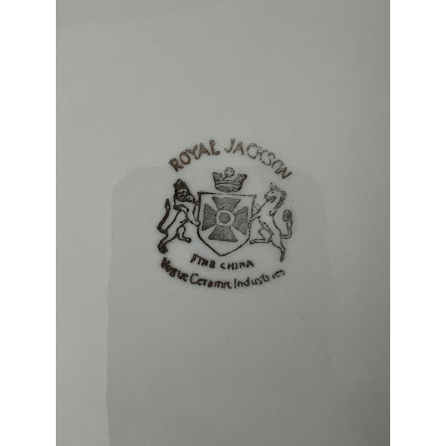 1950s English Traditional Royal Jackson Fine Bone China Dinner Service in Blue Floral Spray - 44 Pieces For Sale - Image 16 of 18