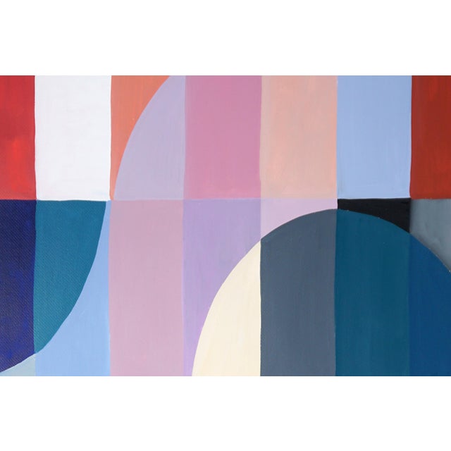 2025, Bauhaus Tiles Patterns, Large Diptych Painting, Solar Eclipse in La Condesa by Natalia Roman For Sale - Image 10 of 10