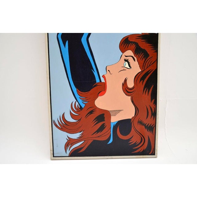 Comic Strip Triptych of Black Widow, 1970, Oil Painting on Canvases, Set of 3 For Sale - Image 4 of 14