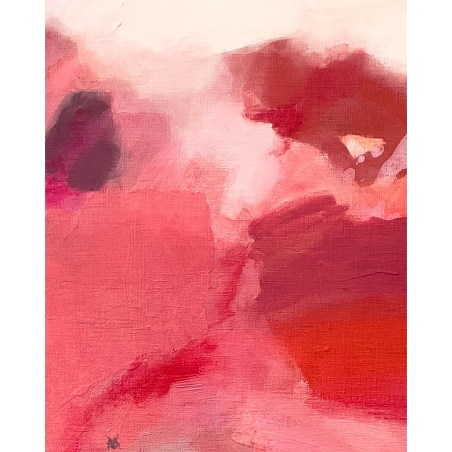 “I Feel You Always” Contemporary Abstract Painting in Bold Red Tones by Stacey Warnix For Sale In Austin - Image 6 of 10
