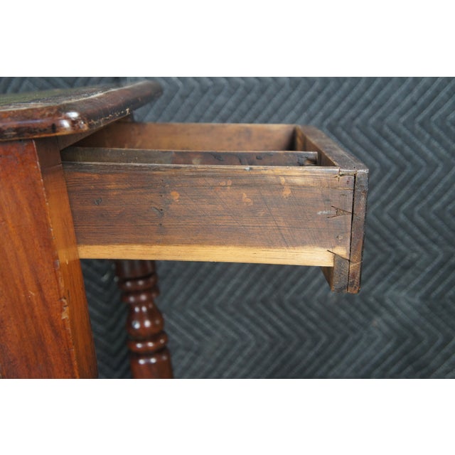 Antique Victorian William IV Mahogany Tooled Leather Writing Table Desk Console For Sale - Image 16 of 16