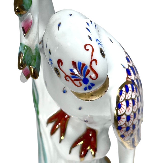 1940s Vintage KPM Hand-Painted Porcelain Parrot Figurine For Sale - Image 6 of 11