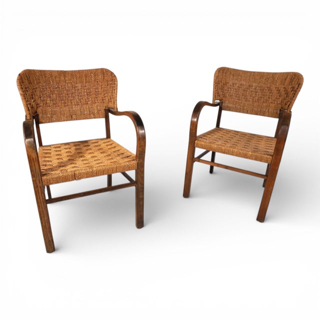 Bauhaus Rope-Weave Chairs from Erich Dieckmann, 1930s, Set of 2 For Sale - Image 15 of 18