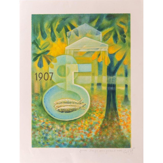 Louis Toffoli, L'Anniversaire, Lithograph For Sale - Image 4 of 4