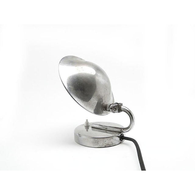 Josef Hurka Chrome-Plated Metal Table Lamp by J. Hurka for Napako, Czechoslovakia, 1950s For Sale - Image 4 of 14