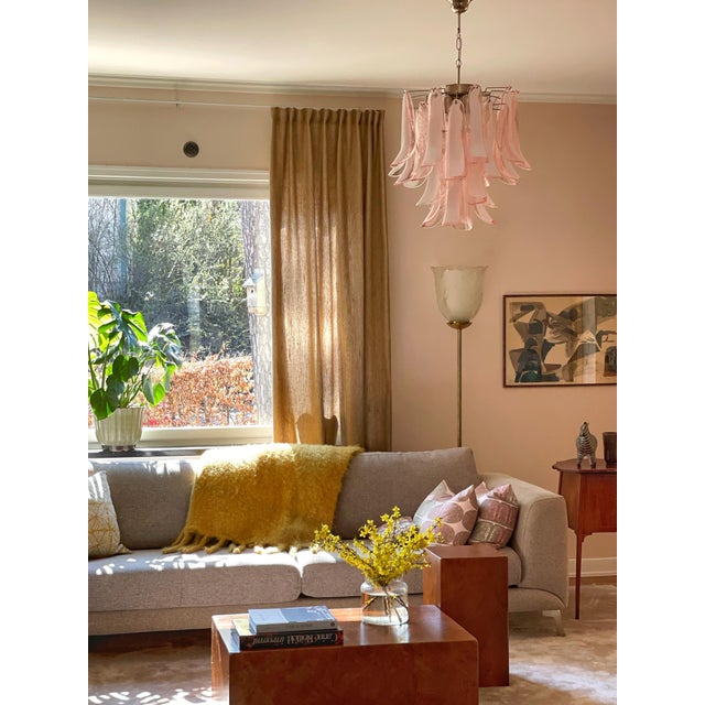 Pink Murano Chandelier in the style of Mazzega For Sale - Image 4 of 8