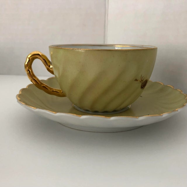 Vintage Hand Painted Floral Small Tea/ Demitasse Cups & Saucers S/5 For Sale In New York - Image 6 of 8