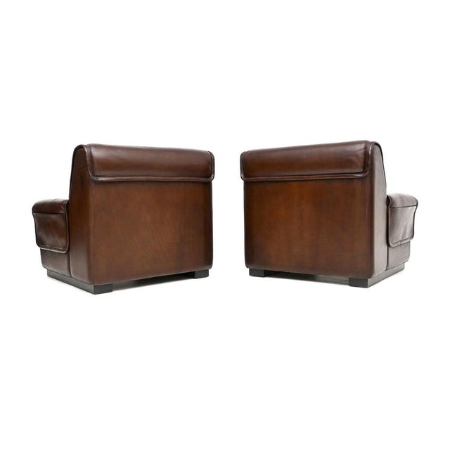 Vintage Leather Armchairs and Ottoman from de Sede, 1960s, Set of 3 For Sale - Image 6 of 11