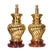 Pair of Hollywood Regency Style Brass Ginger Jar Lamps on Wood Bases For Sale - Image 4 of 4