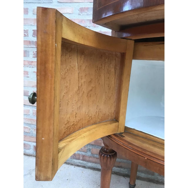 Vintage Louis XVI Style Metal and Mirror Marquetry Nightstands, 1920s, Set of 2 For Sale - Image 17 of 18