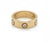Cartier Cartier Love 18k Yellow Gold 3 Diamond Band Ring W/Cert - Size 5 For Sale - Image 4 of 6