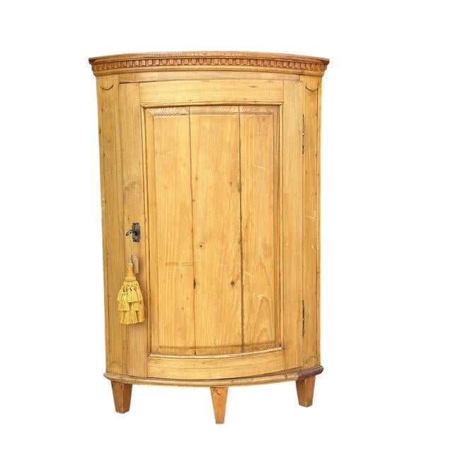 Antique Swedish Pine Corner Cupboard For Sale In Aspen - Image 6 of 7