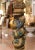 Tan Pair of 18th Century French Carved Polychrome Pedestals With Birds & Grapevines For Sale - Image 8 of 12