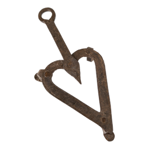 18th Century Primitive American Wrought Iron Heart Shaped Trivet