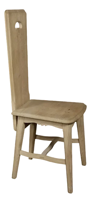 Oak Chairs, 1950s, Set of 8