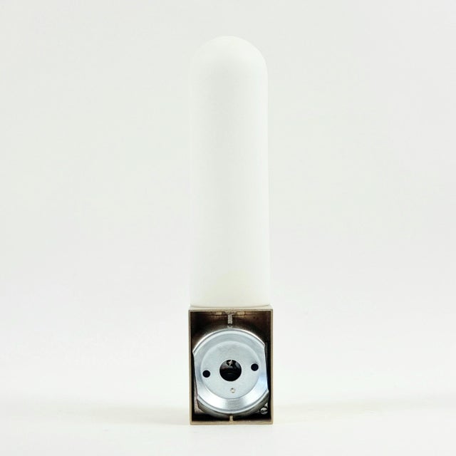 Glass Vintage Opaline Glass Wall Lights/Sconces From Limburg - a Pair For Sale - Image 7 of 8