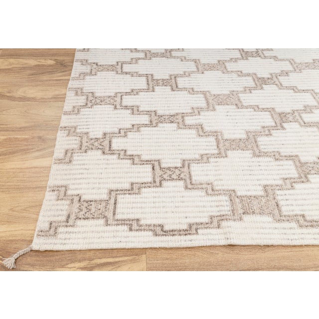 Not Yet Made - Made To Order 10x14Ft. Ivory White Wool Boho Inspired Hand Made Rug For Sale - Image 5 of 18