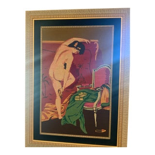 Chinese. Bath Time Needlepoint For Sale