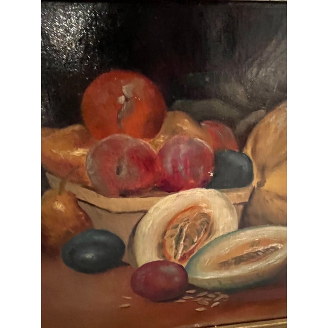 Traditional 19th Century Fruit Still Life Oil Painting, Framed For Sale - Image 3 of 8