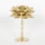 Brass Lotus Candleholder For Sale - Image 4 of 4