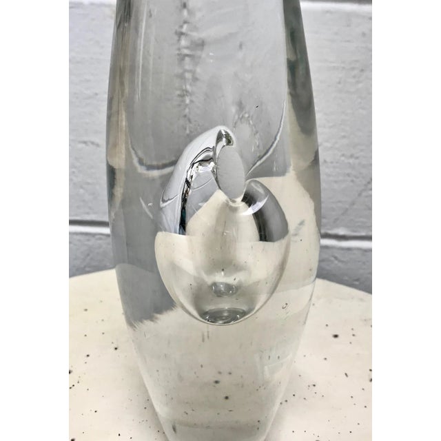 Glass Timo Sarpaneva for Iittala Blown Glass Orchid Vase For Sale - Image 7 of 11