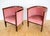 Antique Art Nouveau Edwardian Barrel Back Tub Armchairs in Mahogany and Pink Upholstery, 1910, Set of 2 For Sale - Image 12 of 18