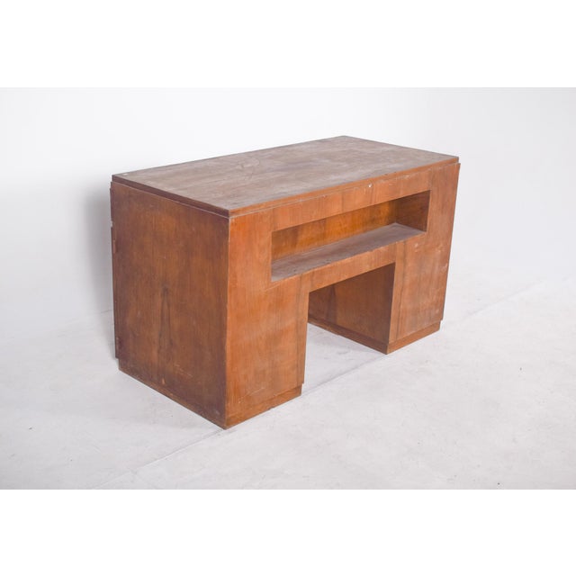 Wood Mid-Century Portuguese Desk, 1950s For Sale - Image 7 of 15