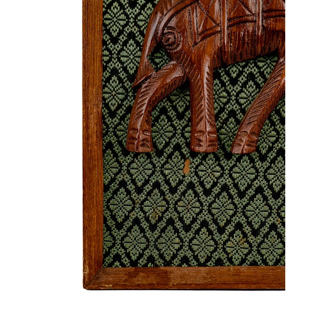 Vintage Thai Teak Wood Wall Hangings Featuring Elephants For Sale - Image 11 of 11